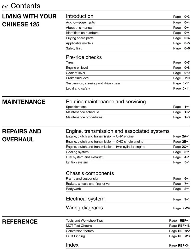Chinese, Taiwanese & Korean 125cc Motorcycles Haynes Repair Manual - Image 7