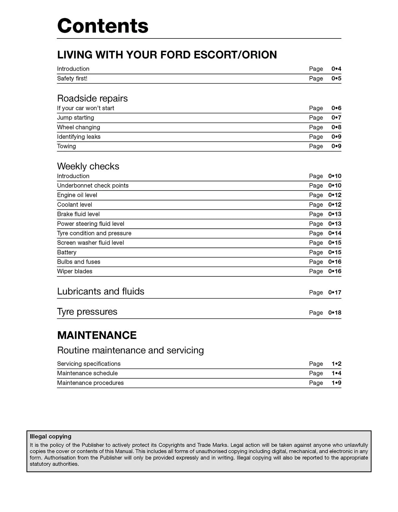 Ford Escort & Orion Petrol (Sept 1990-2000) Haynes Repair Manual - Image 3