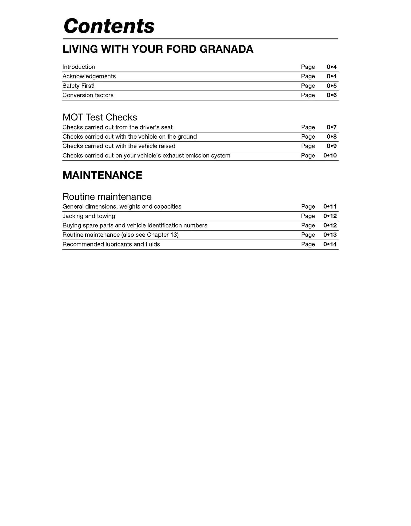 Ford Granada Petrol (Sept 1977-Feb 1985) Haynes Repair Manual - Image 3