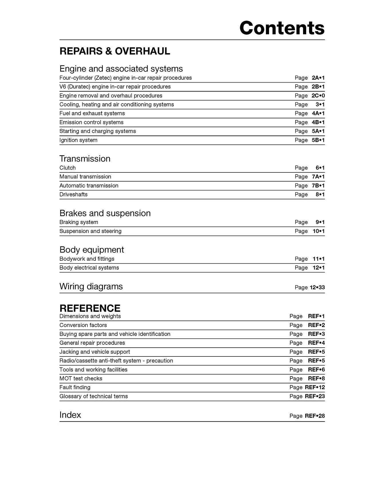 Ford Mondeo Petrol (1993-Sept 2000) Haynes Repair Manual - Image 4