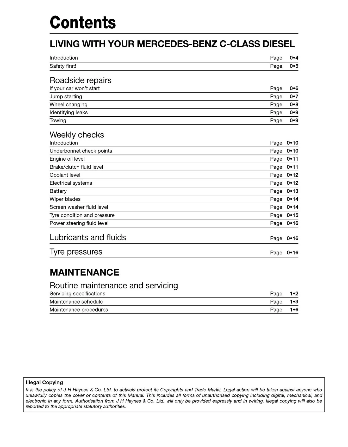 Mercedes-Benz C-Class Diesel (Jun 2007-Feb 2014) 07 to 63 Haynes Repair Manual - Image 4