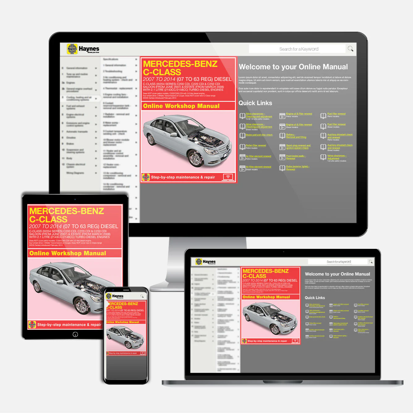 Mercedes-Benz C-Class Diesel (Jun 2007-Feb 2014) 07 to 63 Haynes Repair Manual - Image 9